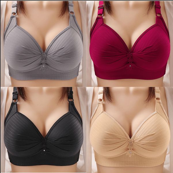 Reusable Adhesive Strapless Push-up Bra - Nylon & Silicone - Beige & Black