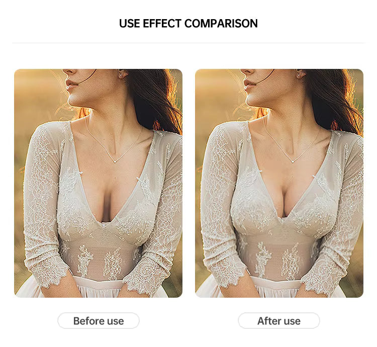 Invisible Reusable Self-Adhesive Silicone Bra with Push-up Centre Locking